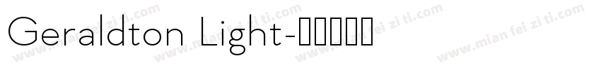 Geraldton Light字体转换